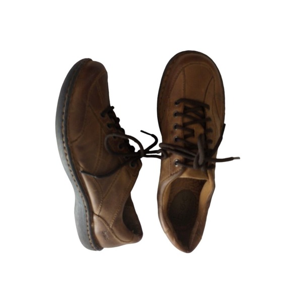 BOC Born Concept Shoes Womens 9 Demore Oxford Brown Leather Lace Up C96123 Y2K - Picture 1 of 11